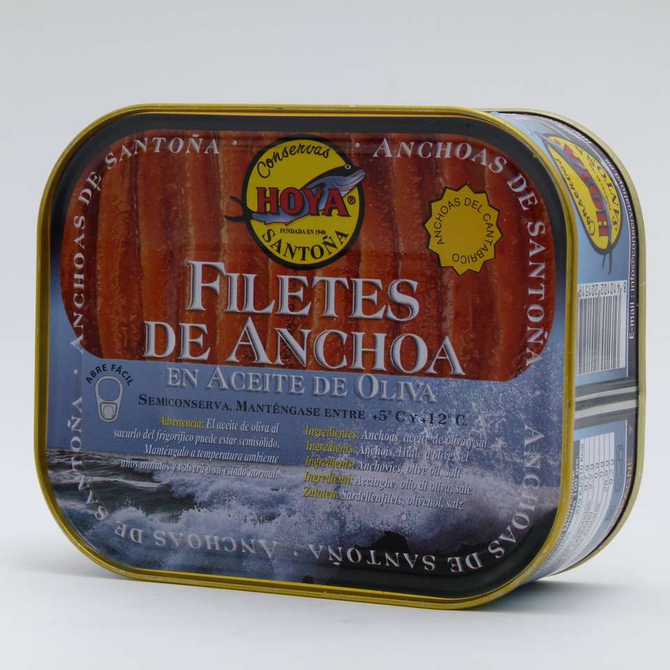 OFERTA 5 latas de anchoas en aceite de oliva Hoya 360 grs XXL