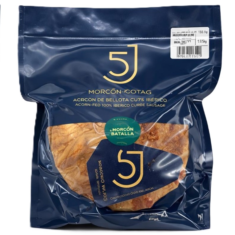 29511-Morcon-Lomo-100%-Iberico-Bellota-Pata-Negra-5J-Anverso Morcón de Lomo 100% Ibérico de Bellota Pata Negra 5 Jotas sobre de 100 gr - Imagen 1