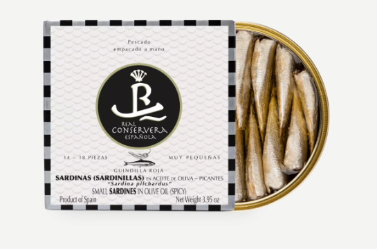 sardinillas en aceite 24172 Sardinas en aceite de oliva picantes, Real conservera Española - Imagen 1