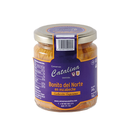 Conservas-Catalina-Bonito-Tarro-Escabeche Tarro de Bonito en escabeche Conservas Catalina 240 grs - Imagen 1