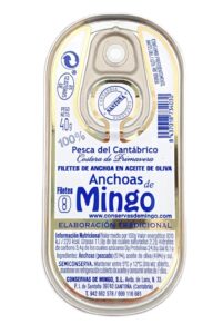 Octavillo de anchoas de conservas Mingo