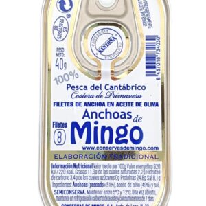 Octavillo de anchoas de conservas Mingo