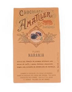 Chocolate Flors Naranja 72 gr AMATLLER
