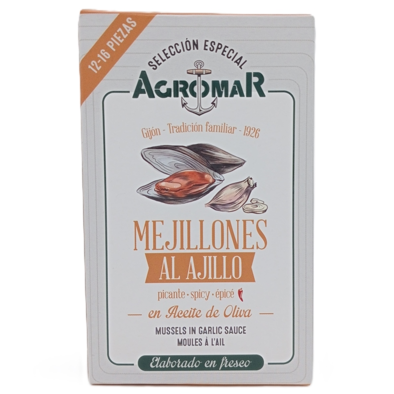 8713-mejillones-al-ajillo-conservas-agromar MEJILLONES AL AJILLO EN ACEITE DE OLIVA CONSERVAS AGROMAR - Imagen 1