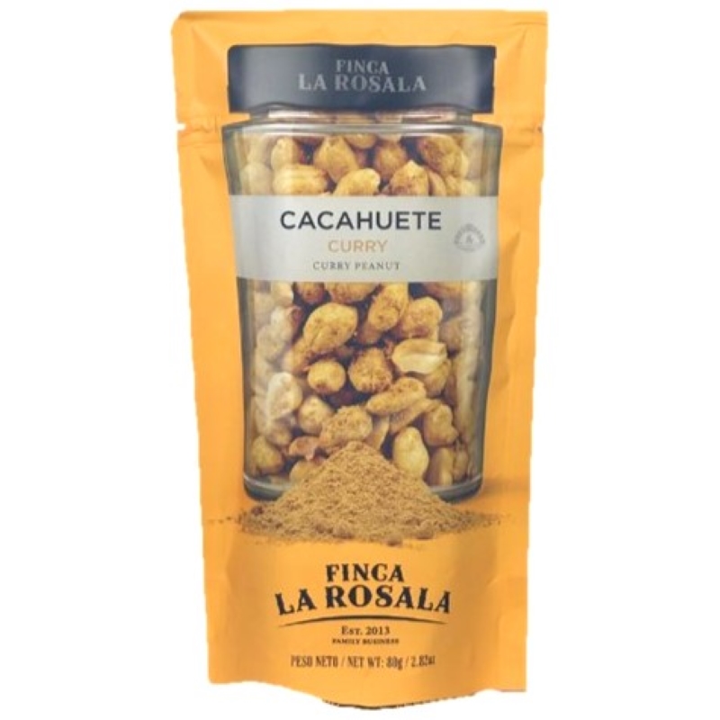 13597-CACAHUETE-CURRY-GAMA-GOURMET-80-GRS Cacahuete con curry indio Finca La Rosala - Imagen 1
