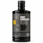 Botella de whisky Port Charlotte 10 años de 70 cl, vista frontal.